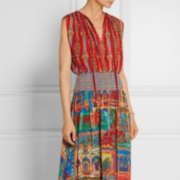 NWOT Alice + Olivia Lorelle Havana Town Voile Maxi Dress XS $485 - Picture 1 of 4